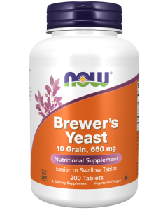 NOW Foods Brewer's Yeast 650 mg - 200 Tablets