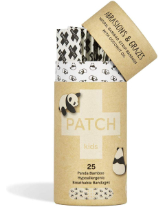 Patch Kids Organic Bamboo Adhesive Strip Bandages with Coconut Oil