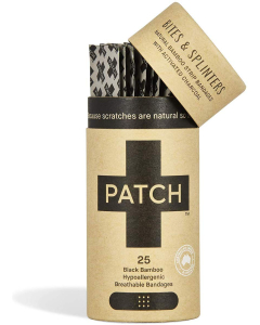 Patch Organic Bamboo Adhesive Strip Bandages with Activated Charcoal