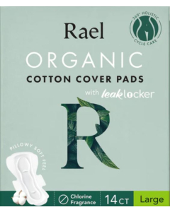 Rael Organic Cotton Large Cover Pads - Front view