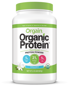 Orgain Organic Protein Plant Based Protein Powder, Vanilla Flavor, 2.03 lbs.