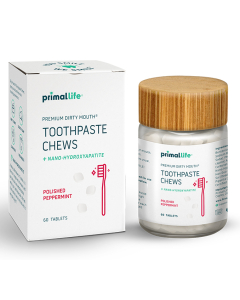 Primal Life Organics Toothpaste Chews Polished Peppermint - Front view