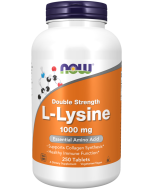 NOW Foods  L-Lysine, Double Strength 1000 mg - 250 Tablets