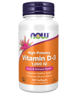 NOW Foods Vitamin D-3 1000 IU - 180 Softgels