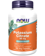 NOW Foods Potassium Citrate 99 mg - 180 Veg Capsules
