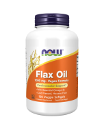 NOW Foods Flax Oil 1000 mg Vegan Formula - 120 Veggie Softgels