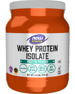NOW Foods Whey Protein Isolate, Unflavored Powder - 1.2 lb.