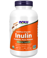 NOW Foods Inulin Prebiotic Pure Powder, Organic - 1 lb.