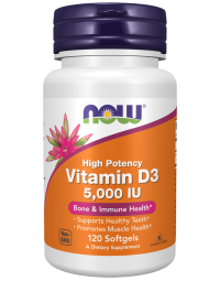 NOW Foods Vitamin D-3 5000 IU - 120 Softgels