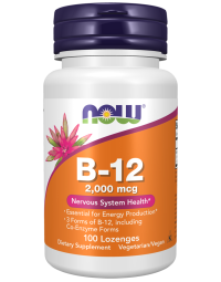 NOW Foods Vitamin B-12 2,000 mcg - 100 Lozenges