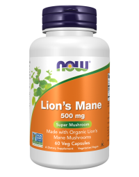 NOW Foods Lion's Mane 500 mg - 60 Veg Capsules