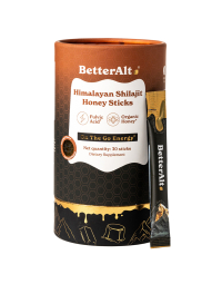 Better Alt GOLD+ Shilajit Honey Caramel Sticks - Front view