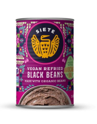 Siete Refried Black Beans, 16 oz.