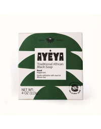 Ayeya Traditional African Black Soap Bar Reset - Front view
