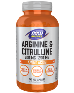 NOW Foods Arginine & Citrulline 500 mg / 250 mg - 250 Veg Capsules