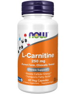 NOW Foods L-Carnitine 250 mg - 60 Veg Capsules