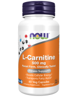 NOW Foods L-Carnitine 500 mg - 60 Veg Capsules