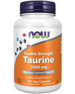 NOW Foods Taurine, Double Strength 1000 mg - 100 Veg Capsules