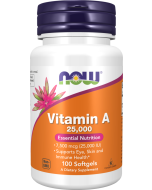 NOW Foods Vitamin A 25,000 - 100 Softgels