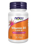 NOW Foods Vitamin D3 2500 IU - 180 Softgels