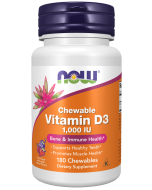 NOW Foods Vitamin D-3 1000 IU - 180 Chewables