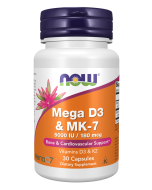 NOW Foods Mega D3 & MK-7 - 30 Capsules