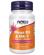 NOW Foods Mega D-3 & MK-7 - 60 Capsules