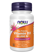 NOW Foods Vitamin D3 50,000 IU - 15 Capsules