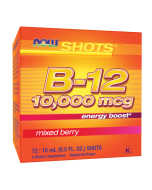 NOW Foods B-12 10,000 mcg - 12: 15 mL (0.5 fl. oz.) Shots