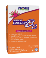 NOW Foods Instant Energy B-12 (2,000 mcg of B-12 per packet) - 75 Packets
