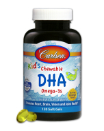 Carlson Kid's Chewable DHA, Bursting Orange Flavor, 120 Softgels
