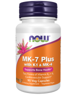 NOW Foods MK-7 Plus with K1 & MK-4 - 90 Veg Capsules