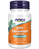 NOW Foods GTF Chromium 200 mcg Yeast Free - 100 Tablets