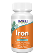NOW Foods Iron 18 mg - 120 Veg Capsules
