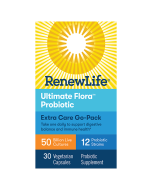 Renew Life Ultimate Flora Extra Care Probiotic Go-Pack, 50 Billion, 30 Capsules