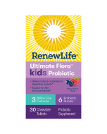 Renew Life Ultimate Flora Kids Probiotic, 3 Billion, 30 Chewable Tablets
