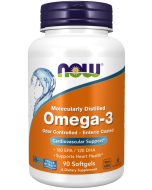 NOW Foods Omega-3, Molecularly Distilled & Enteric Coated - 90 Softgels