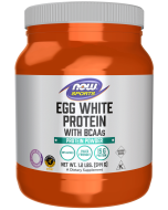 NOW Foods Egg White Protein, Unflavored Powder - 1.2 lb.