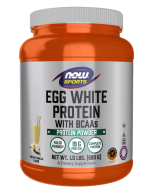 NOW Foods Egg White Protein, Creamy Vanilla Powder - 1.5 lbs.