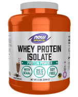 NOW Foods Whey Protein Isolate, Creamy Chocolate Powder - 5 lbs.