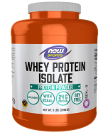 NOW Foods Whey Protein Isolate, Unflavored Powder - 5 lbs.