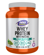 NOW Foods Whey Protein with Matcha Powder - 2 lbs.