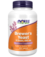 NOW Foods Brewer's Yeast 650 mg - 200 Tablets