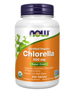 NOW Foods Chlorella 500 mg, Organic - 200 Tablets