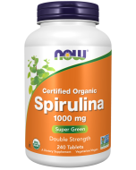NOW Foods Spirulina Double Strength, 1000 mg Organic - 240 Tablets