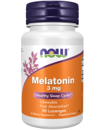 NOW Foods Melatonin 3 mg Chewable - 90 Lozenges