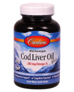 Carlson Norwegian Cod Liver Oil, 250 softgel