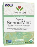 NOW Foods Senna Mint Tea, Organic - 24 Tea Bags