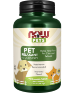NOW Foods Pet Relaxant - 90 Chewable Tablets for Dogs & Cats