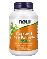 NOW Foods Pygeum & Saw Palmetto - 120 Softgels